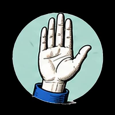 A raised open hand